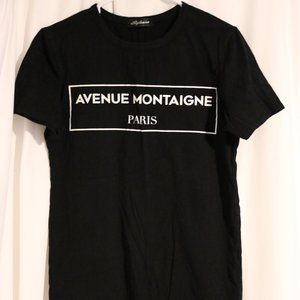 Stylewise Size Small/Medium 100% Cotton Avenue Montaigne Paris TShirt Womens S/M
